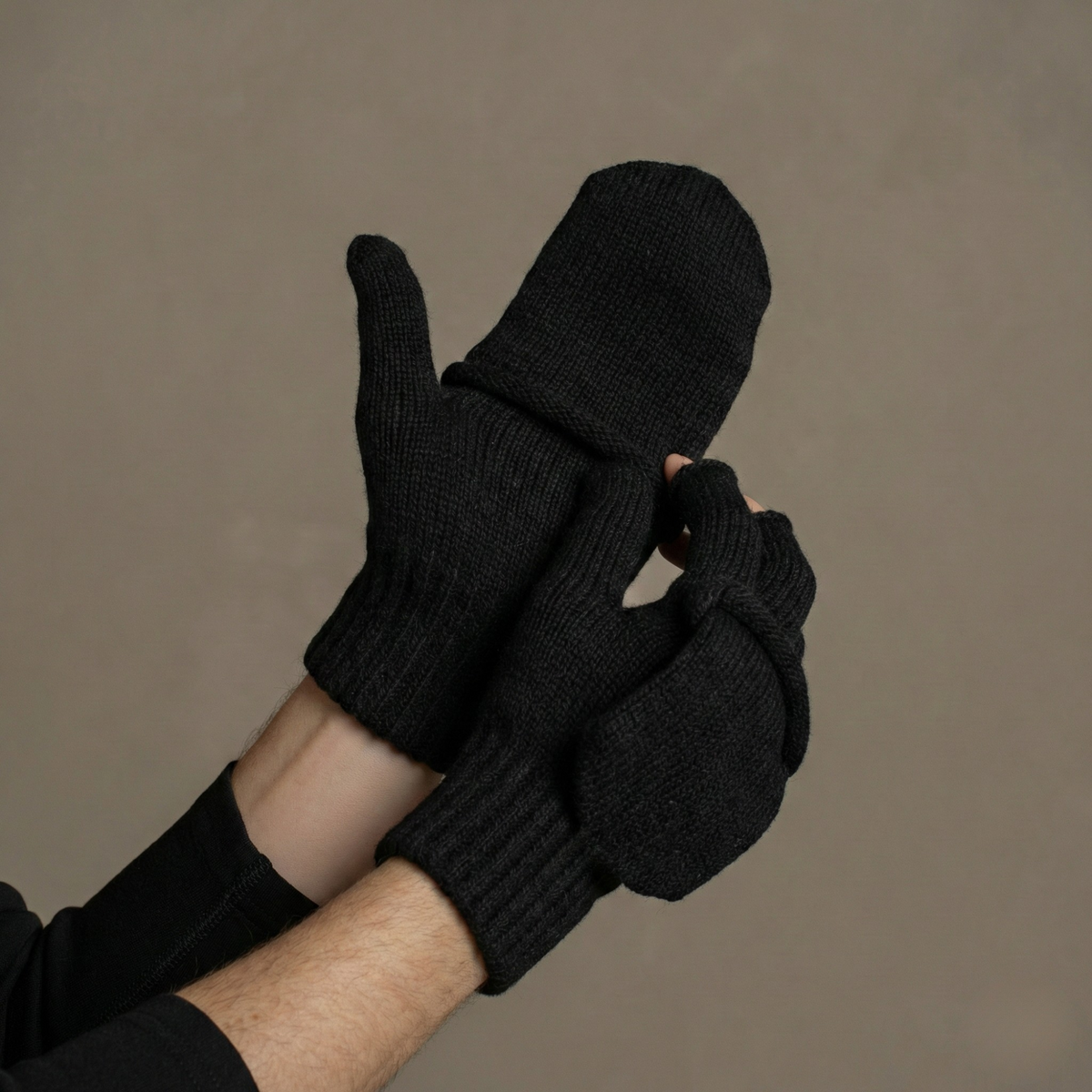 Men's Convertible Gloves Knitted Merino