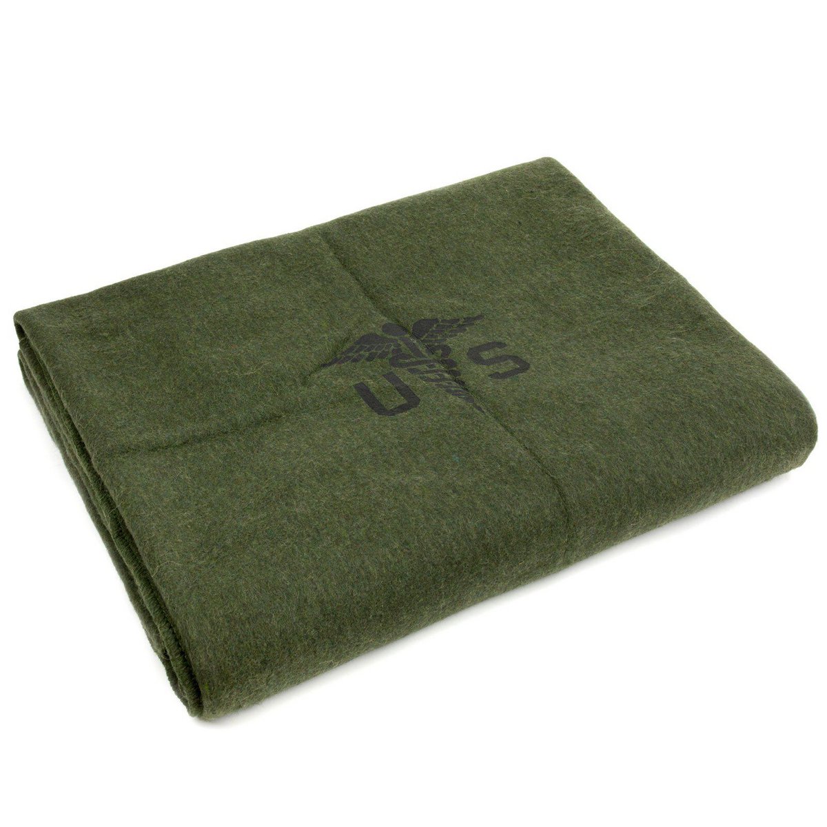 Manta estilo militar + CINTURÓN DE CUERO 100% Lana (reciclada)