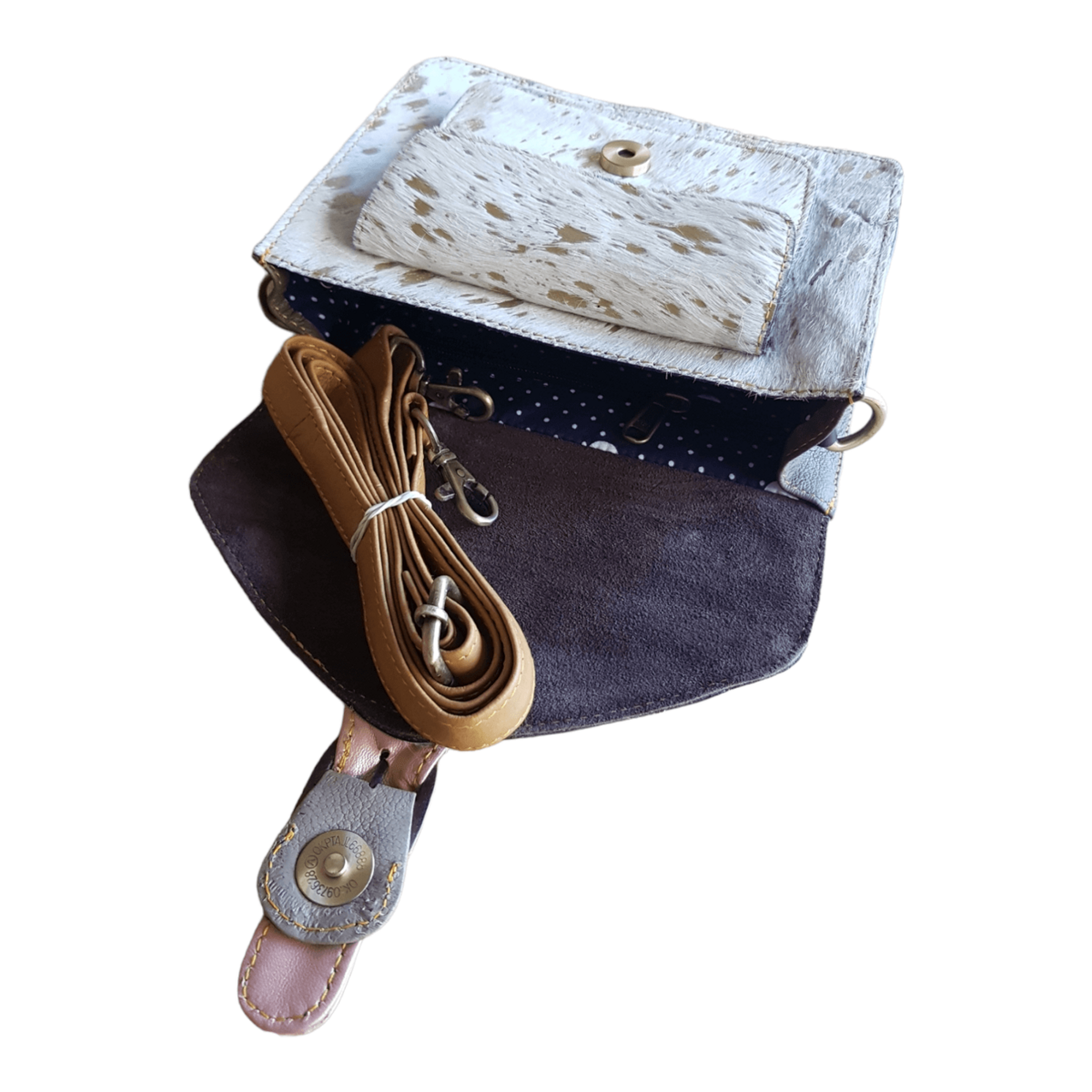 Skórzana torba z motywem zwierzęcym Ivy