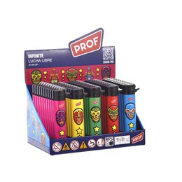 Présentoir de 25 Briquets ronds MASQUES DE CATCHEUR