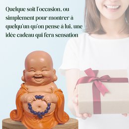 Laughing Buddha Statuette – Good Luck Charm – Zen and Feng Shui Decoration – To Create a Relaxing and Spiritual Atmosphere – Gift Idea