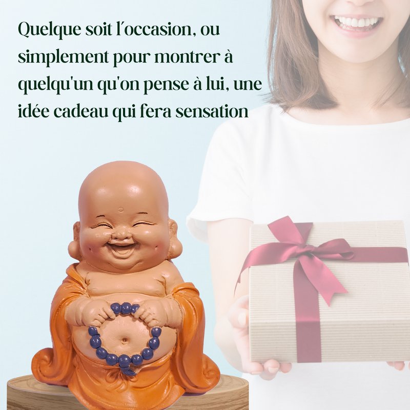 Laughing Buddha Statuette – Good Luck Charm – Zen and Feng Shui Decoration – To Create a Relaxing and Spiritual Atmosphere – Gift Idea