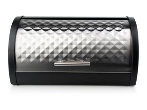 DIAMOND Metal bread box 37.8x25.5x18cm BLACK COOKINI
