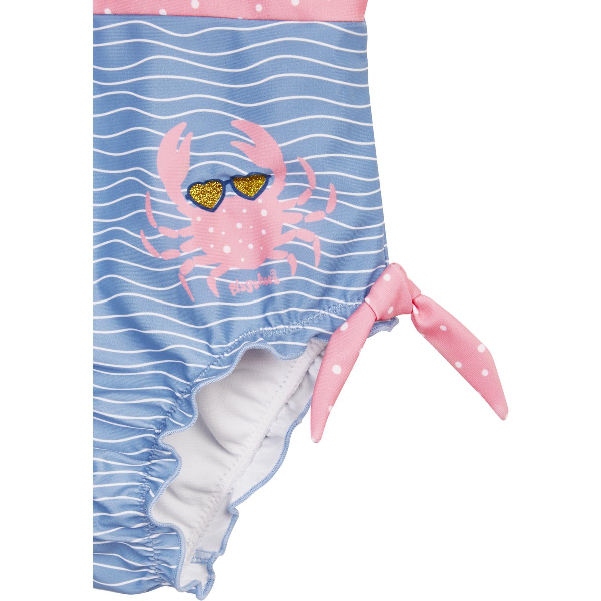 UV protection swimsuit crab - blau/pink