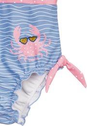 UV protection swimsuit crab - blau/pink