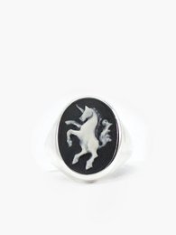 Unicorn Cameo Signet Ring