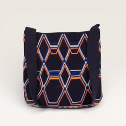 Geometrisk oval crossbody-taske | Flåde