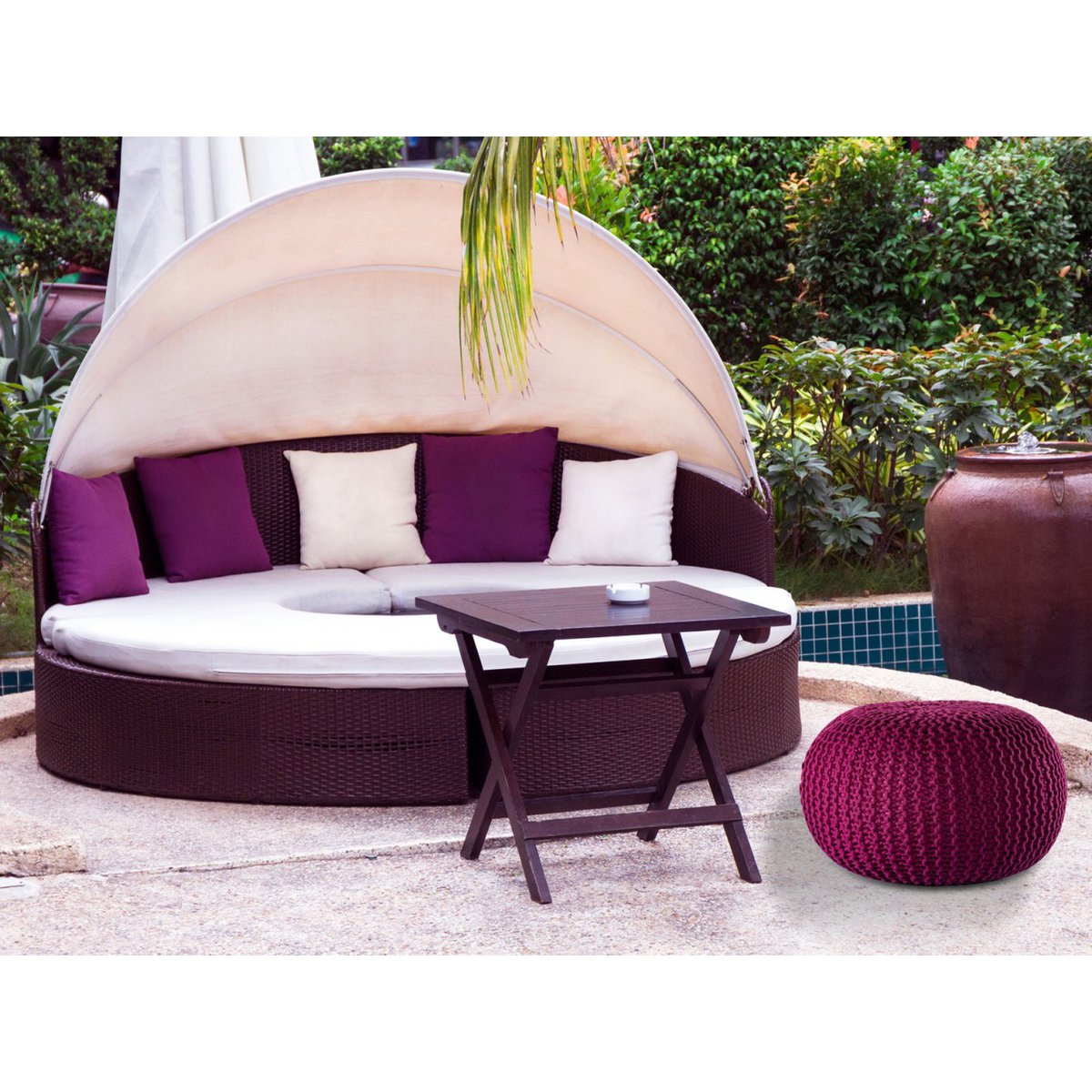 Pouf Outdoor Ø55cm stoel Pouf Terrace Pool Garden