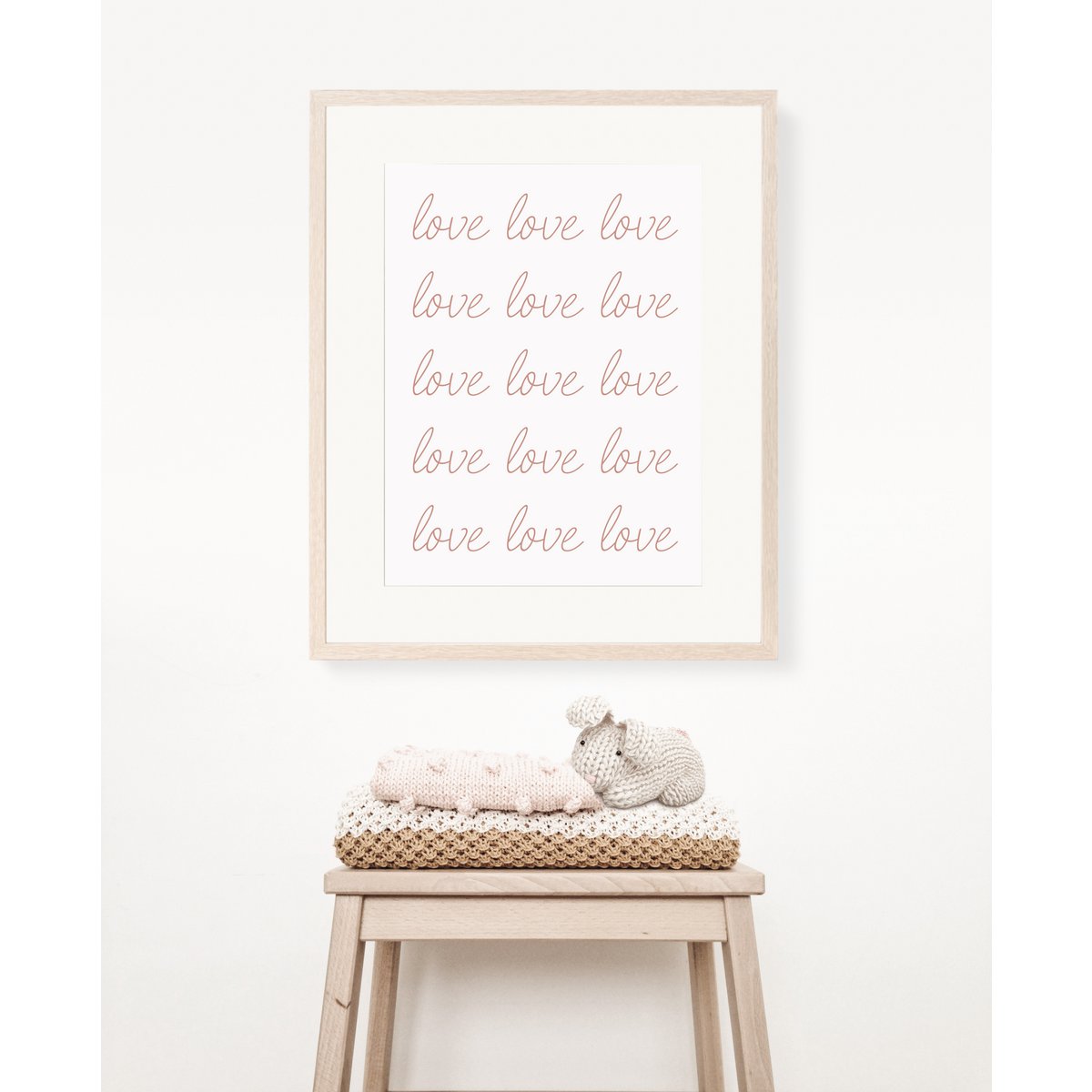 Love poster, love love love print, I love you print, girls poster, girls nursery print, nursery poster, girls room poster