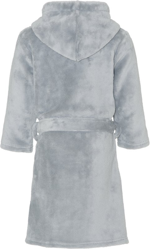 Fleece badekåbe uni - grå