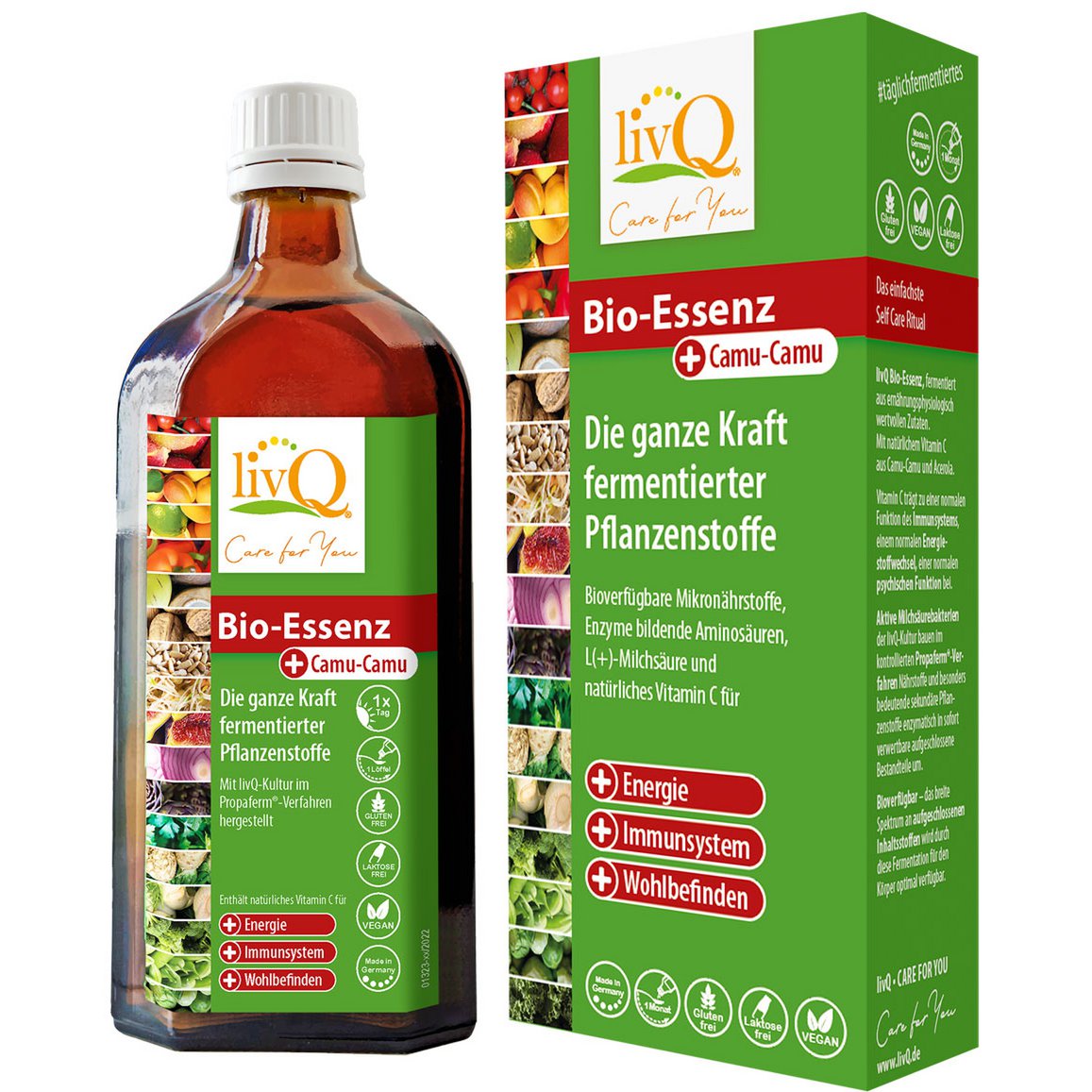 livQ Bio-Essenz Camu-Camu, fermented + lactic acid bacteria + vitamin C