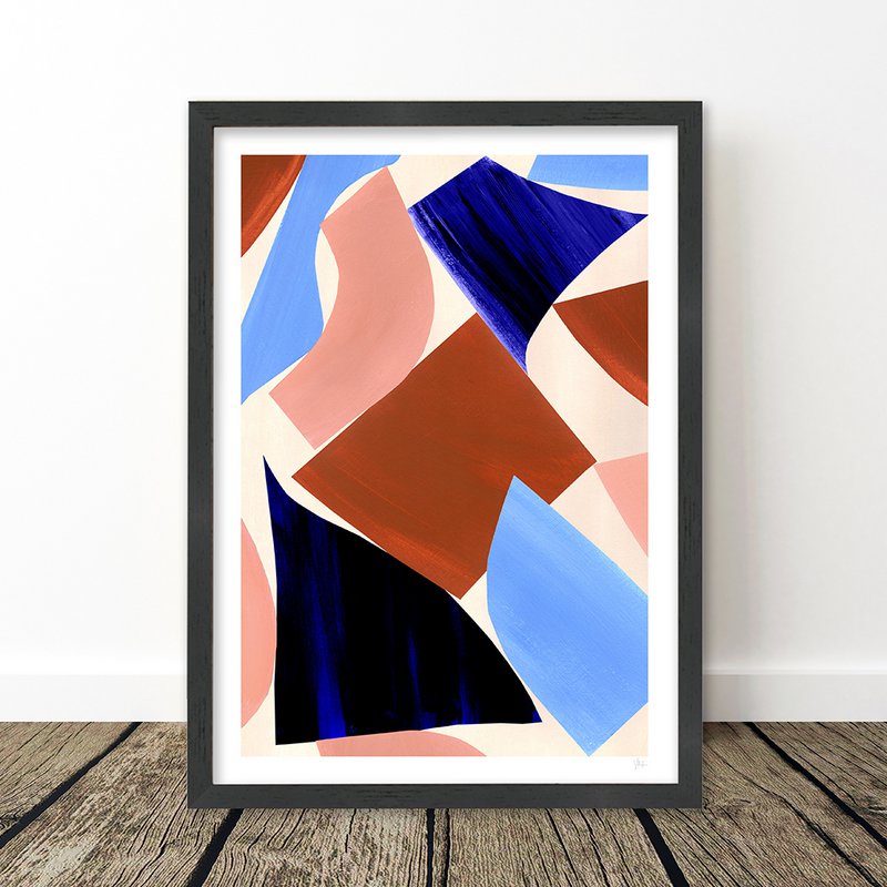 Geometryczne abstrakcyjne kształty Art Print