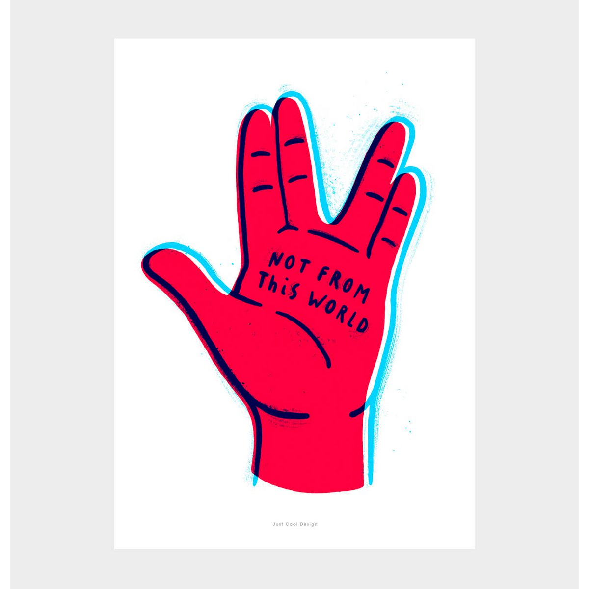 Pas de ce monde | Affiche d'impression d'art d'illustration