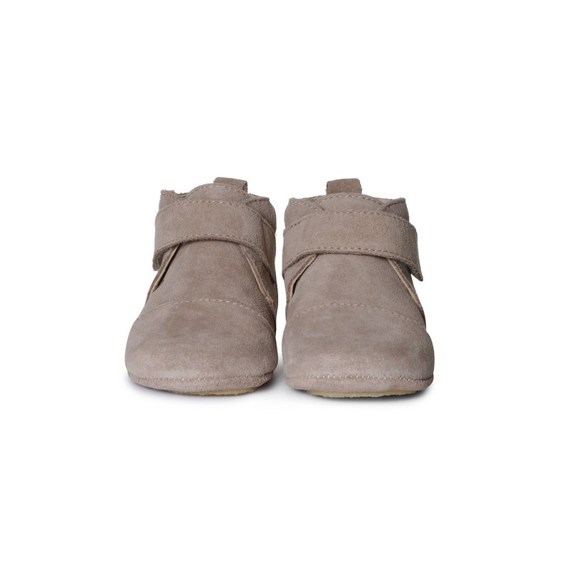 Klassische Wildlederstiefel - Taupe