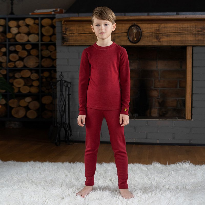 Dziecięce spodnie Merino 250 Royal Cherry