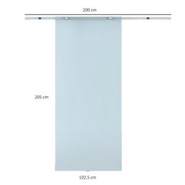 Puerta corredera de cristal puerta corredera puerta de cristal puerta de habitación cristal mate 1025 x 2050 mm