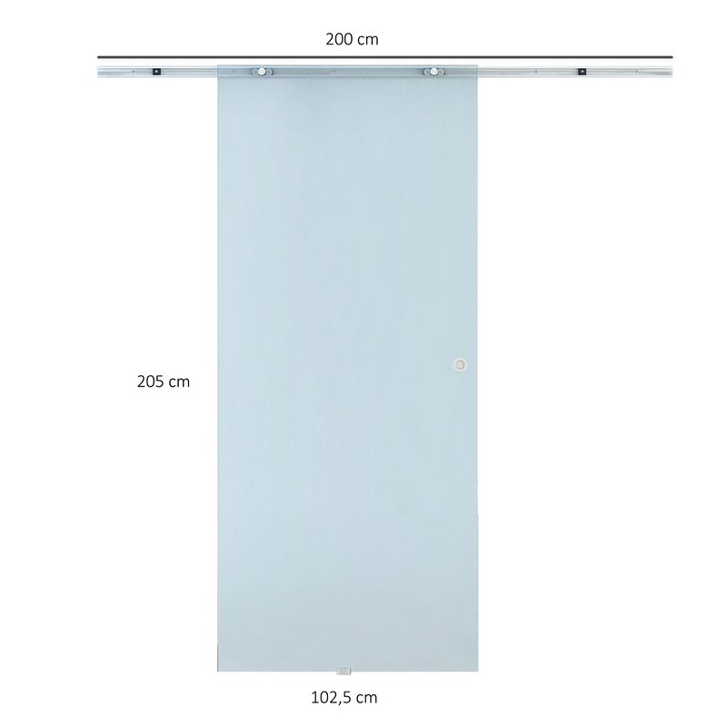 Puerta corredera de cristal puerta corredera puerta de cristal puerta de habitación cristal mate 1025 x 2050 mm