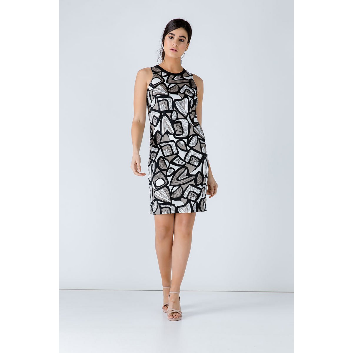 Vestido estampado sin mangas