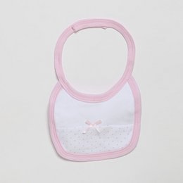 SET 4 STUKS (MUTS+HANDSCHOENEN+SLABBER+SOKKEN) VOOR NIEUWBORGEN (0-6 MAANDEN) - 100% KATOEN - MOD. ROZE