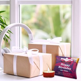 Gelukslichtje / In de geschenkdoos met uitgeknipt strikje 🎀 / me time / Happy Birthday / MET GELUID