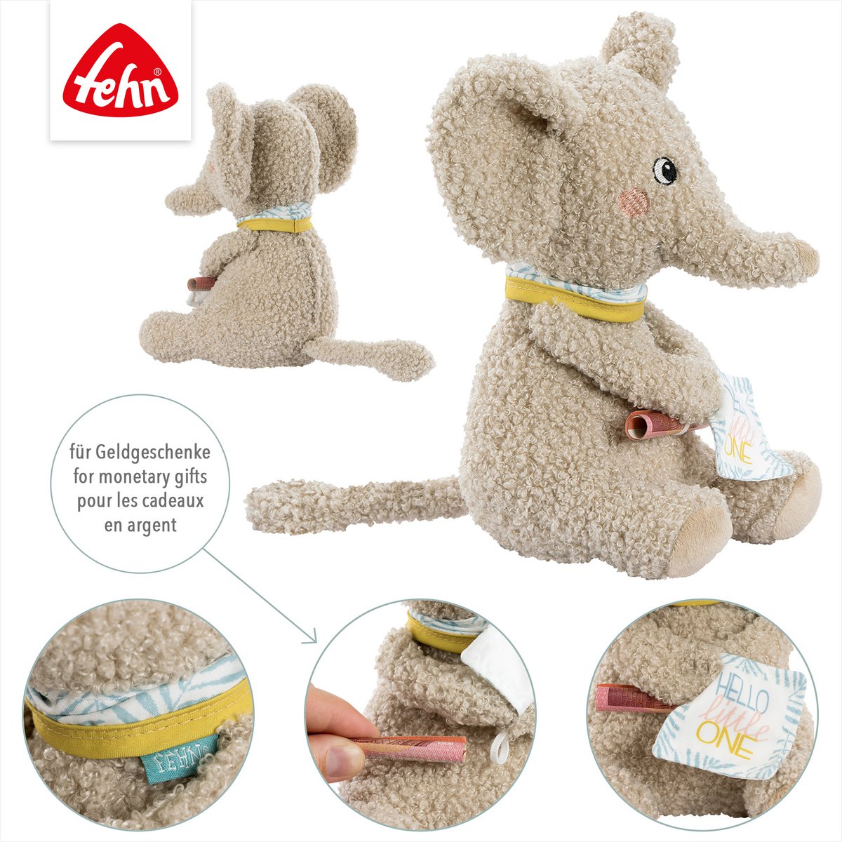Cuddly toy elephant „Hello little One"