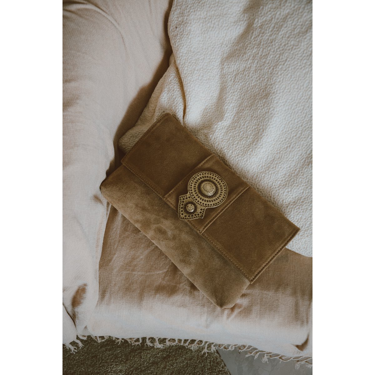 Skórzana Torba Na Ramię Aurora - Mocca Suede