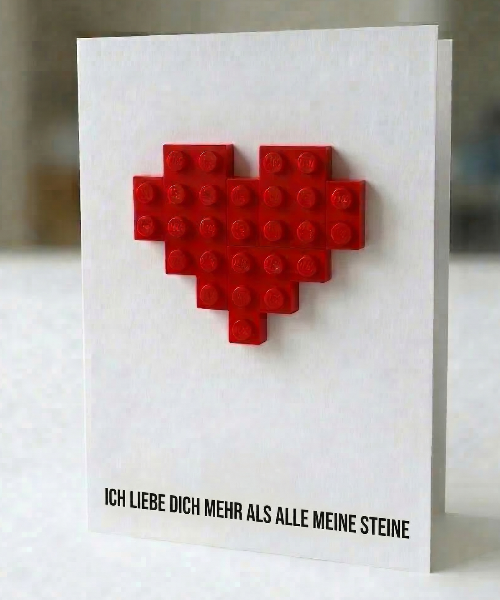 Te amo más que una tarjeta postal Lego – Ladrillos de construcción LEGO