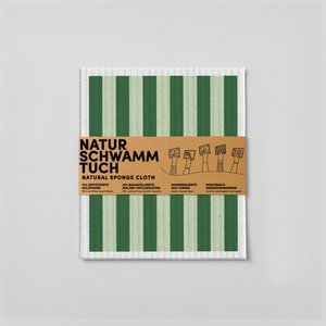 Sponge cloth - strip - green - No. 6
