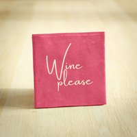 Tegeltje - Wine Please | Donkerroze | 10x10cm
