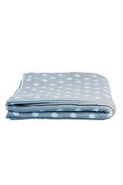 Strickdecke pastellblaue Punkte 125x150 cm