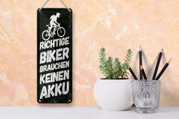 Targa in metallo con scritta 27x10 cm I veri motociclisti non hanno bisogno di una targa decorativa a batteria