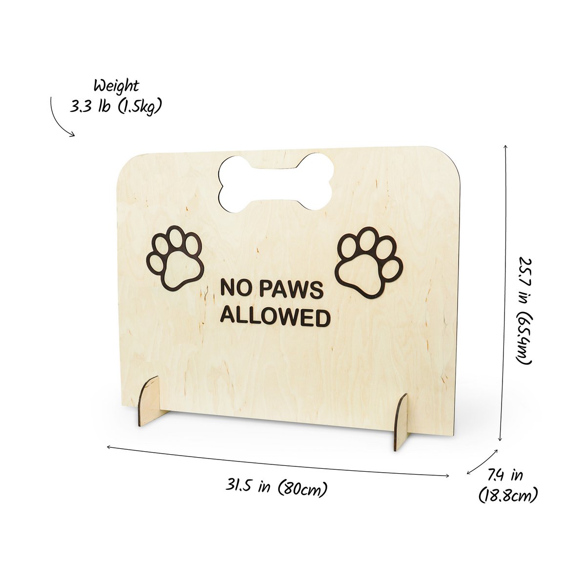 Puerta de barrera de perros, puerta de seguridad de mascotas de madera portátil (no se requiere perforación)