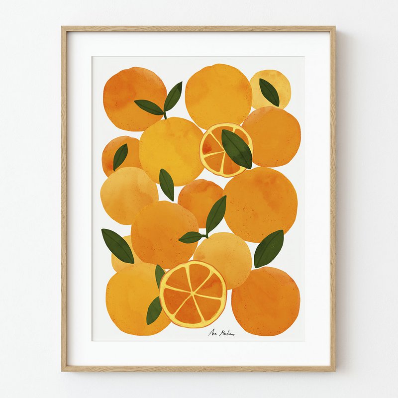 Appelsiner kunsttryk