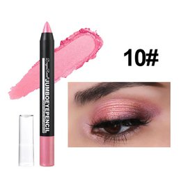 Rokerige Donkergroene Oogschaduw Potloodstift Waterdicht Parelmoer 12 Kleuren Metallic Glitter Oogschaduw Markeerstift Make-up Tool