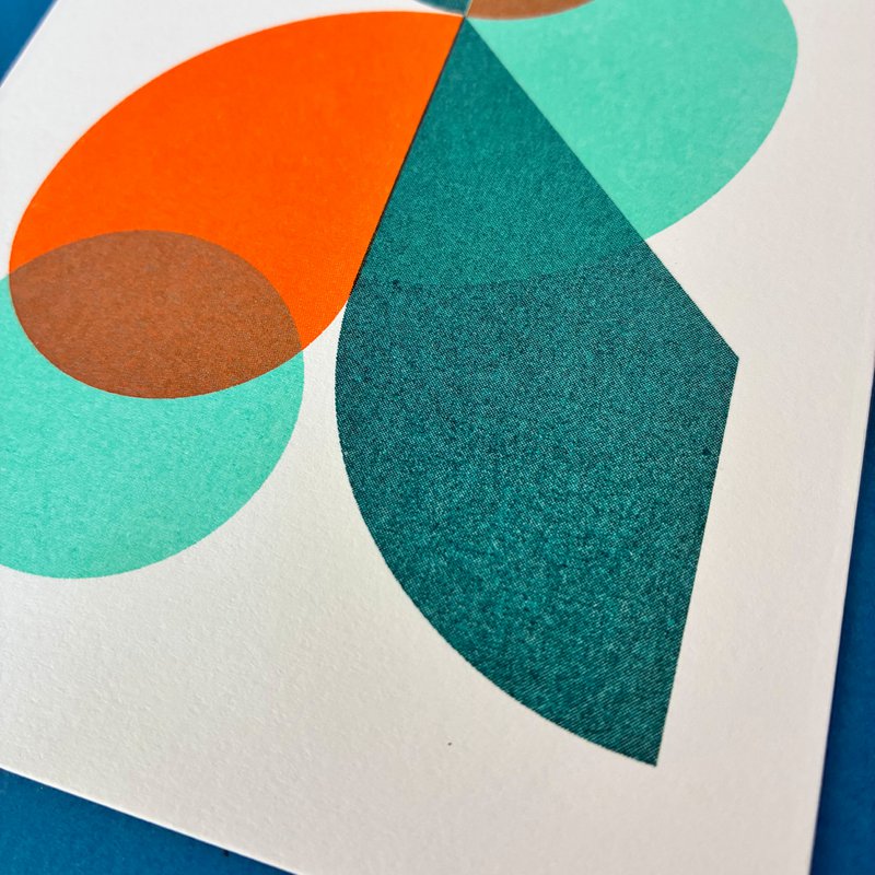 Riso Postkarte Big Mo, Risographie, DIN A6