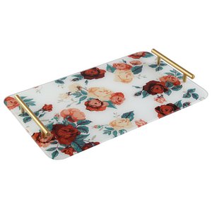ROSES GLASS TRAY