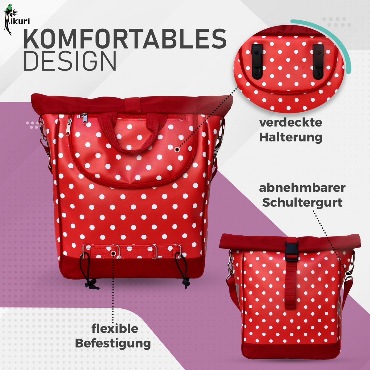 Bolsa de bicicleta para la bolsa de bolsas de silla de montar en bicicleta, con una correa para colgar, impermeable - Diamante Copy