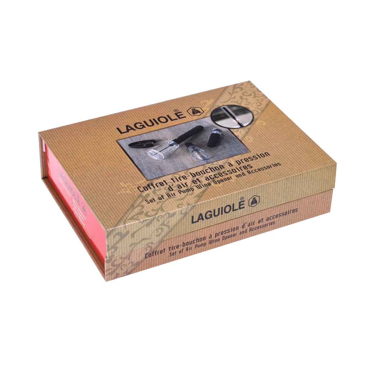 LAGUIOLE AIR PUMP WINE OPENER WINE BOX 4 ACCESSORIES