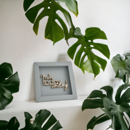 SCHWESTERHERZ- tarjeta de marco imán de letras de madera