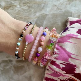 Bracelet | Chipstones | stainless steel gold