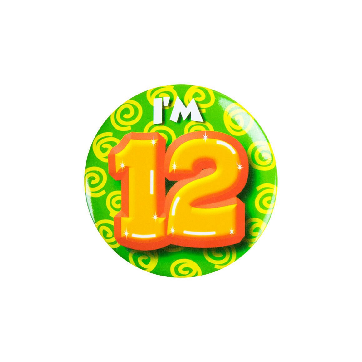 Geburtstagsabzeichen – ich bin 12