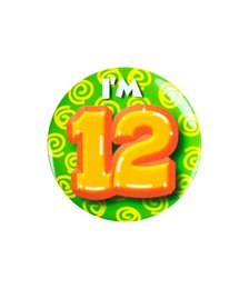 Fødselsdagsmærke - jeg er 12