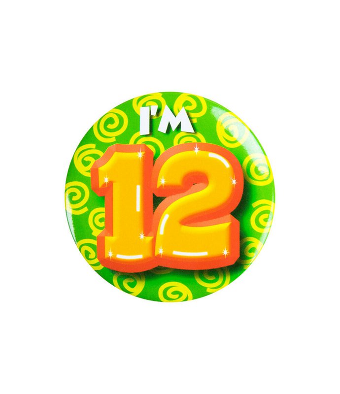 Odznaka urodzinowa - mam 12 lat