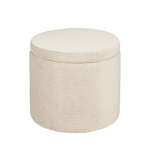 Poef Pouffe Gebroken wit