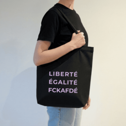 FCKAFDÉ Premium Tote Bag - Sort & Lilla