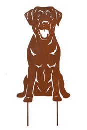 Dog Milly lavet af rustfrit stål med Corten stål look