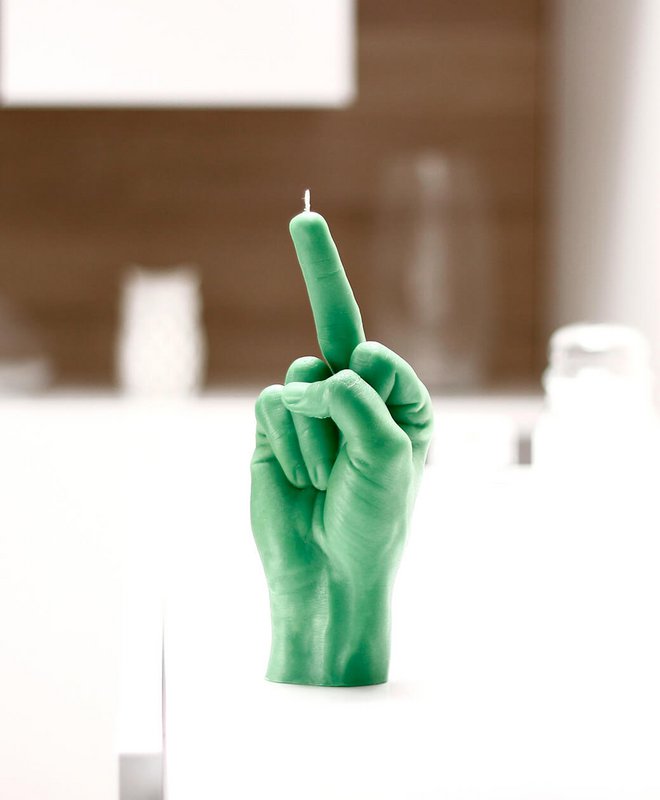 F*ck dig Candle Green
