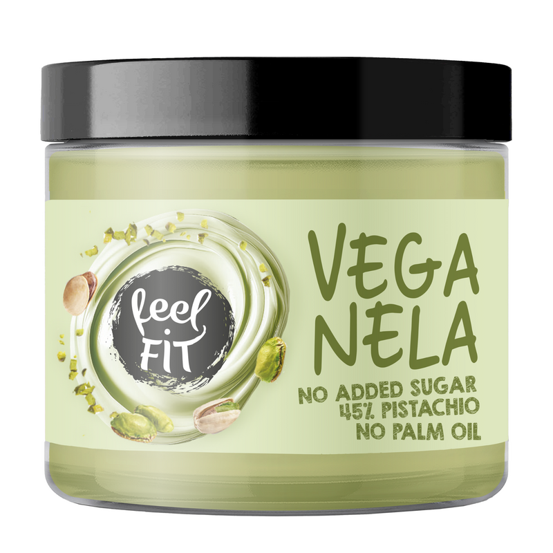 Feel FIT Veganella Pistazienaufstrich 45 %, vegan, ohne Zuckerzusatz, ohne Palmöl, 200 g