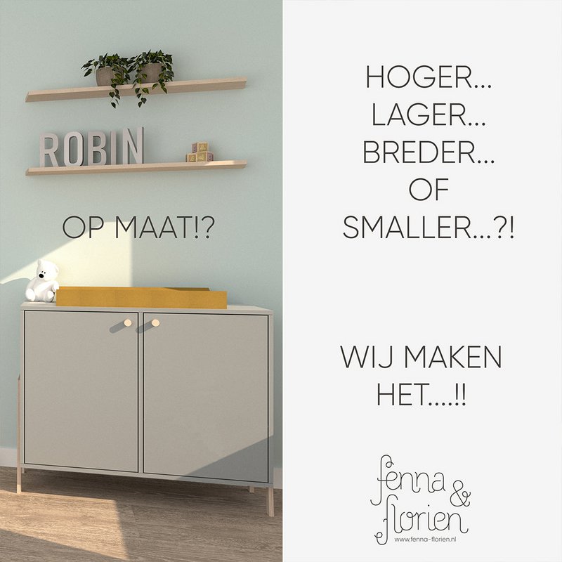 Komoda Polly Basic z drzwiami - Zielona