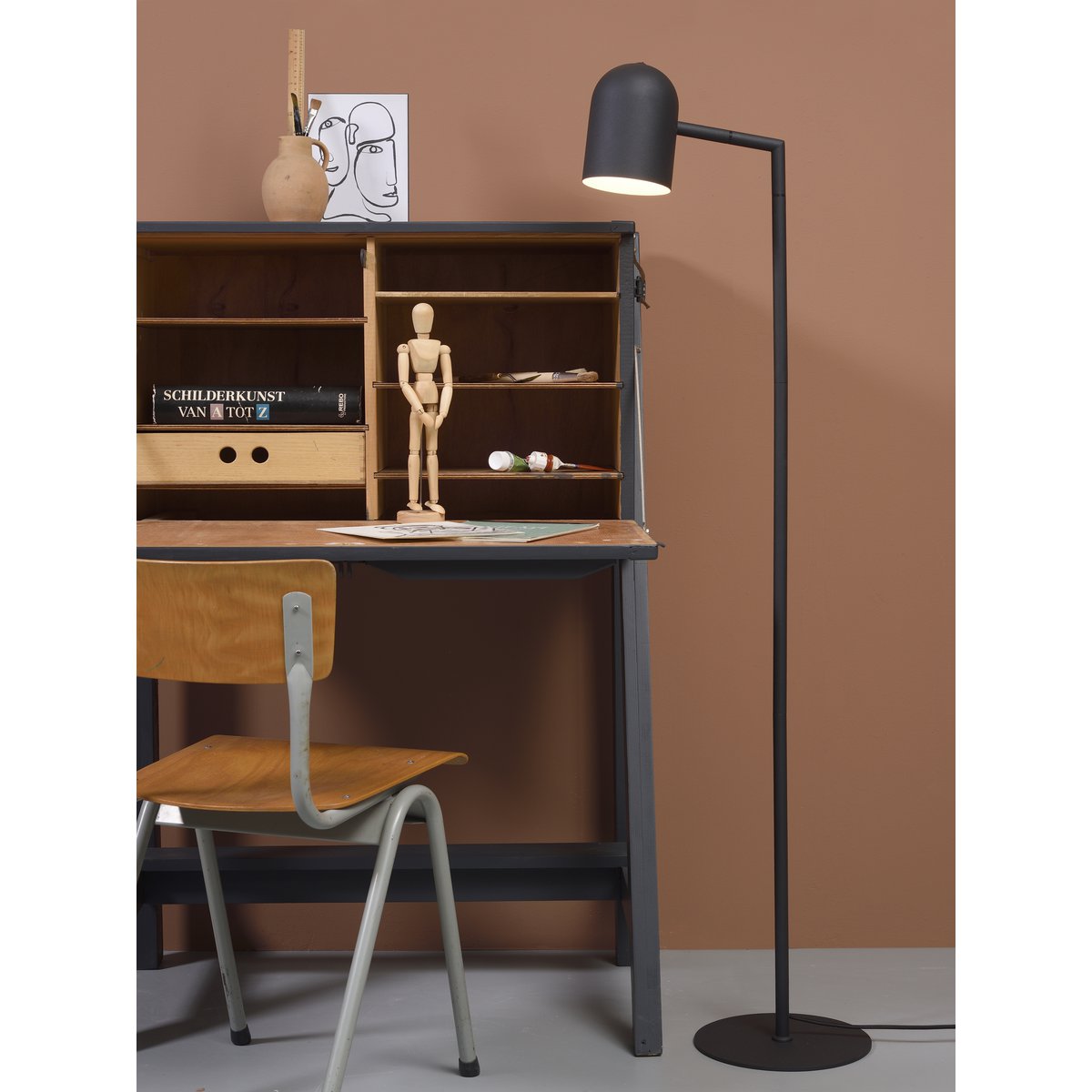 Vloerlamp ijzer Marsella zwart